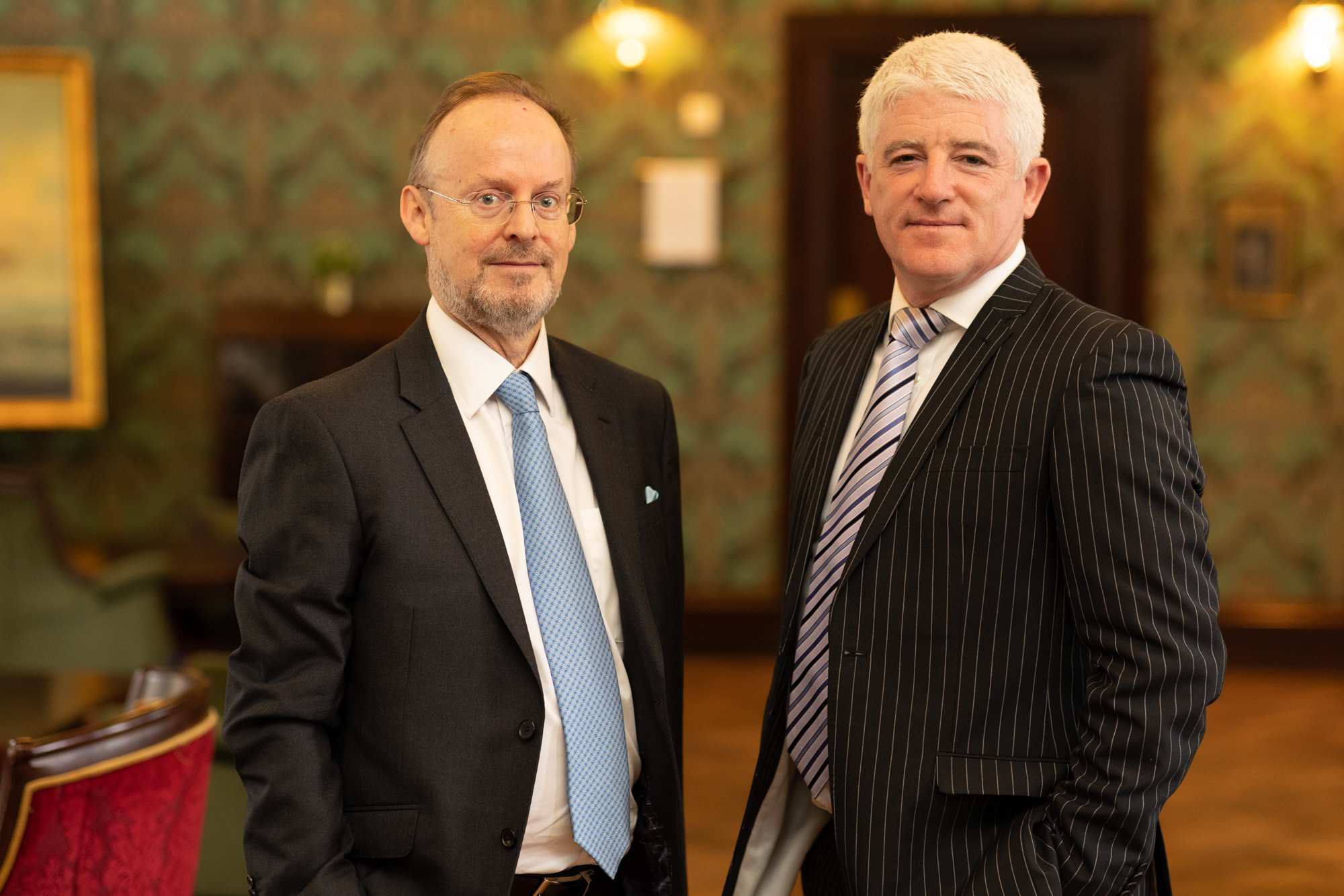 Left, Martyn Page, Worldwide Financial Planning's Investment Director and Peter McGahan, right, CEO. IMG_9199